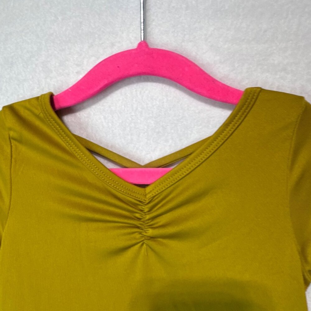 Dotdotsmile Dress Size 2T Solid Olive Color New with Tags - Picture 2 of 6